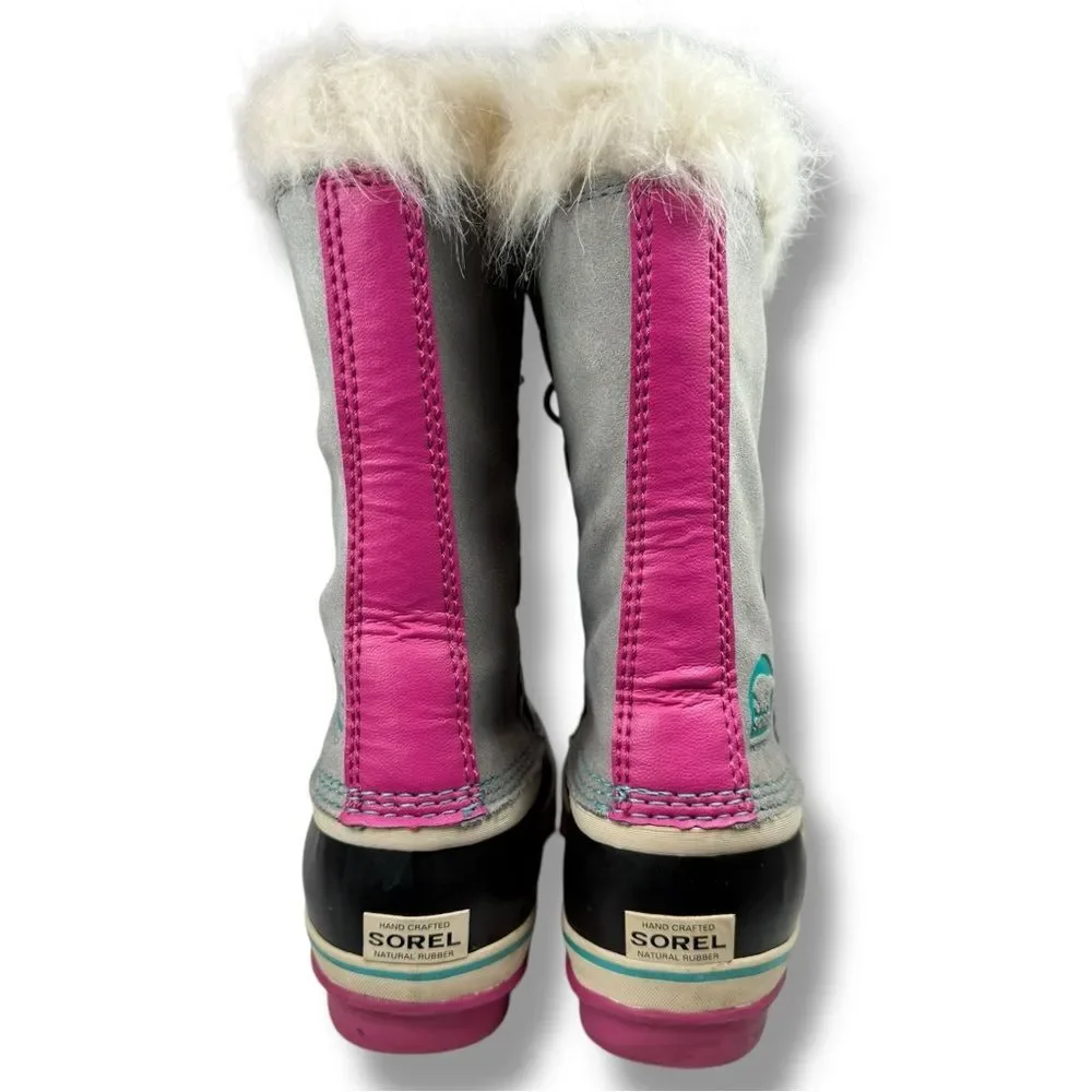Sorel Joan of Arctic Waterproof Suede Snow Boots Faux Fur Size 5 Cozy Wintercore